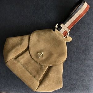 Manu Atelier Micro Fernweh Suede Bucket Bag